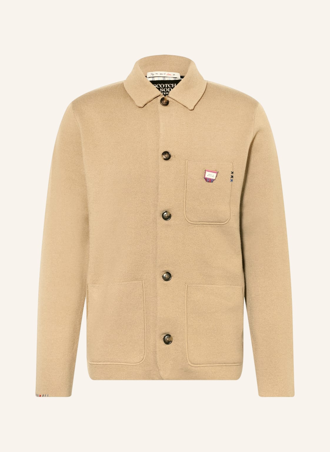 Image of Scotch & Soda Strickjacke beige