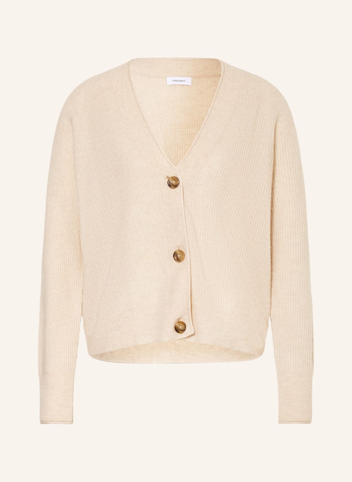 Image of Darling Harbour Strickjacke Aus Cashmere beige