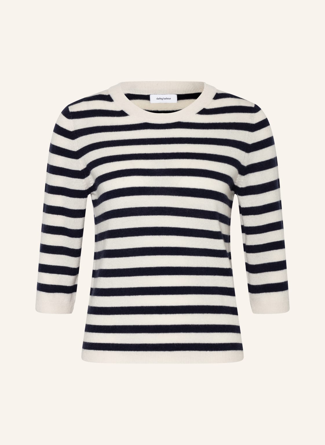 Image of Darling Harbour Cashmere-Pullover Mit 3/4-Arm weiss