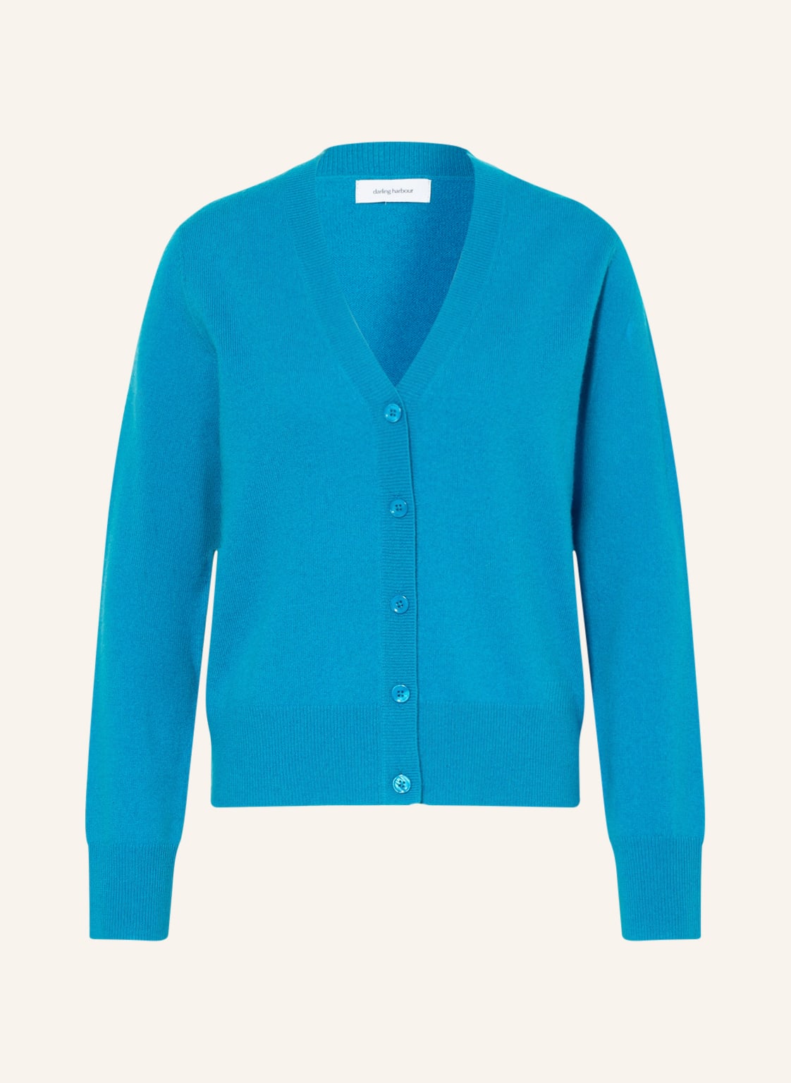 Image of Darling Harbour Strickjacke Aus Cashmere blau