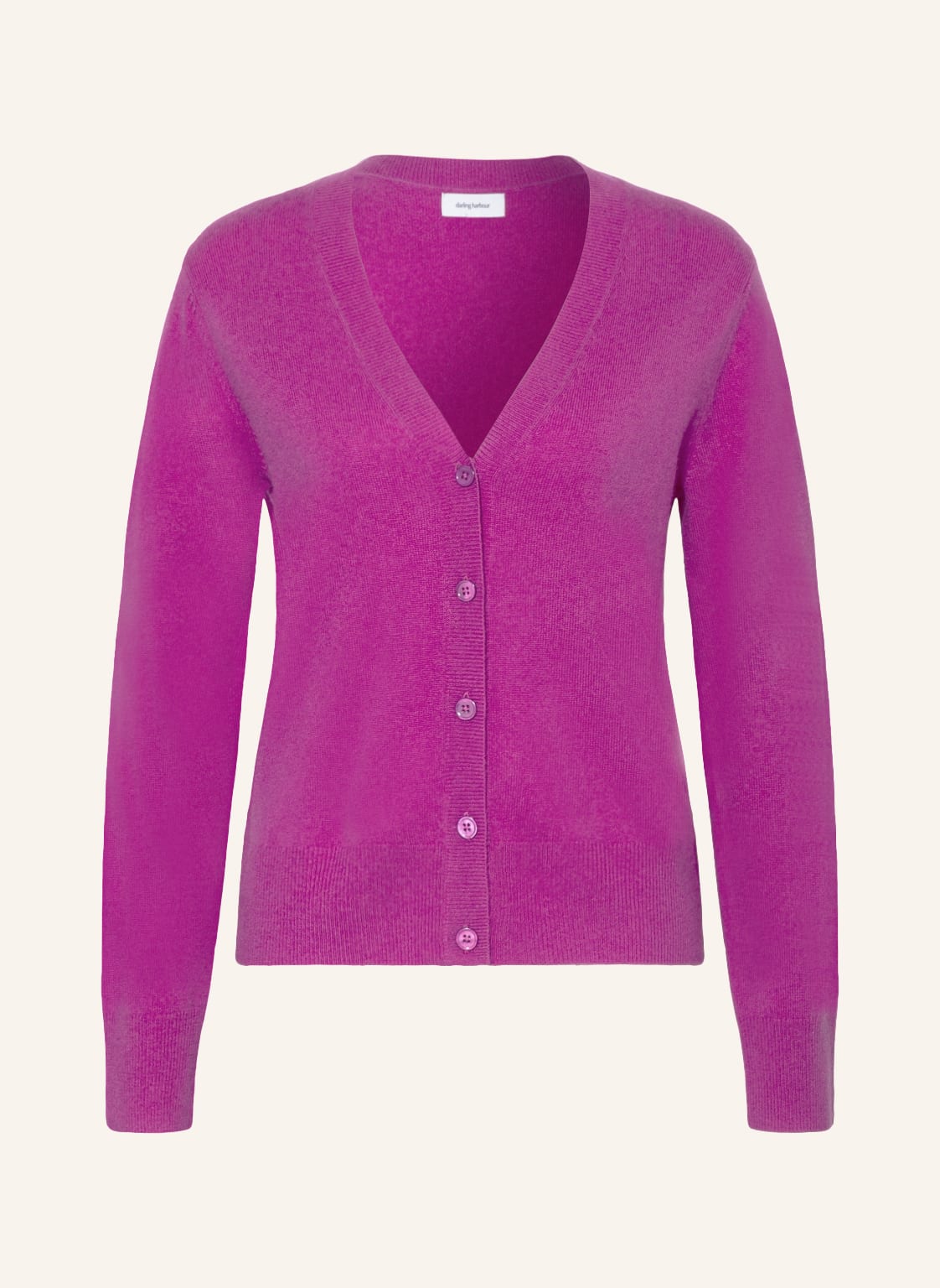 Image of Darling Harbour Strickjacke Aus Cashmere violett