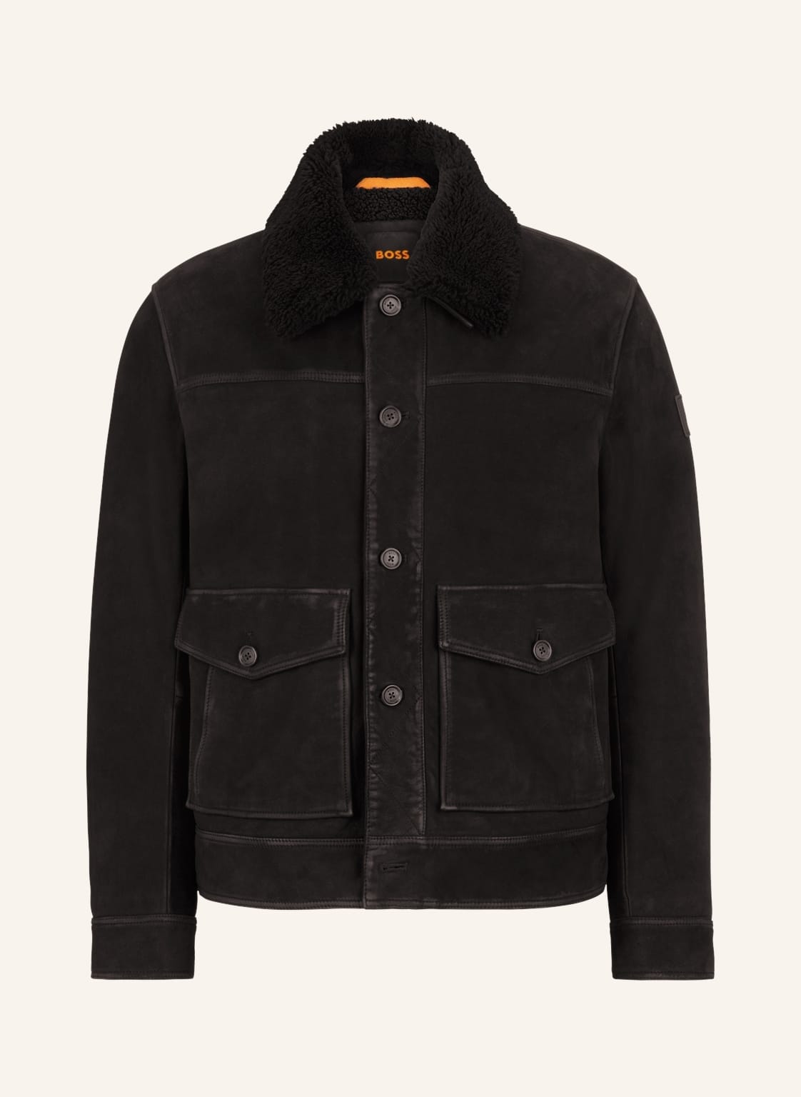 Image of Boss Lederjacke Jucker schwarz