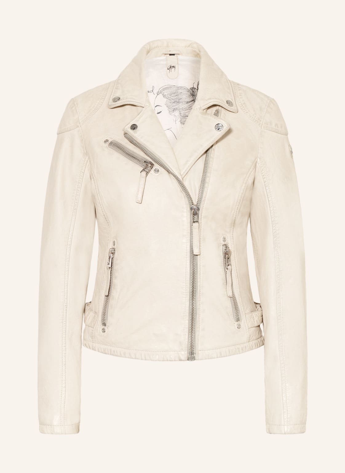 Image of Gipsy Lederjacke weiss