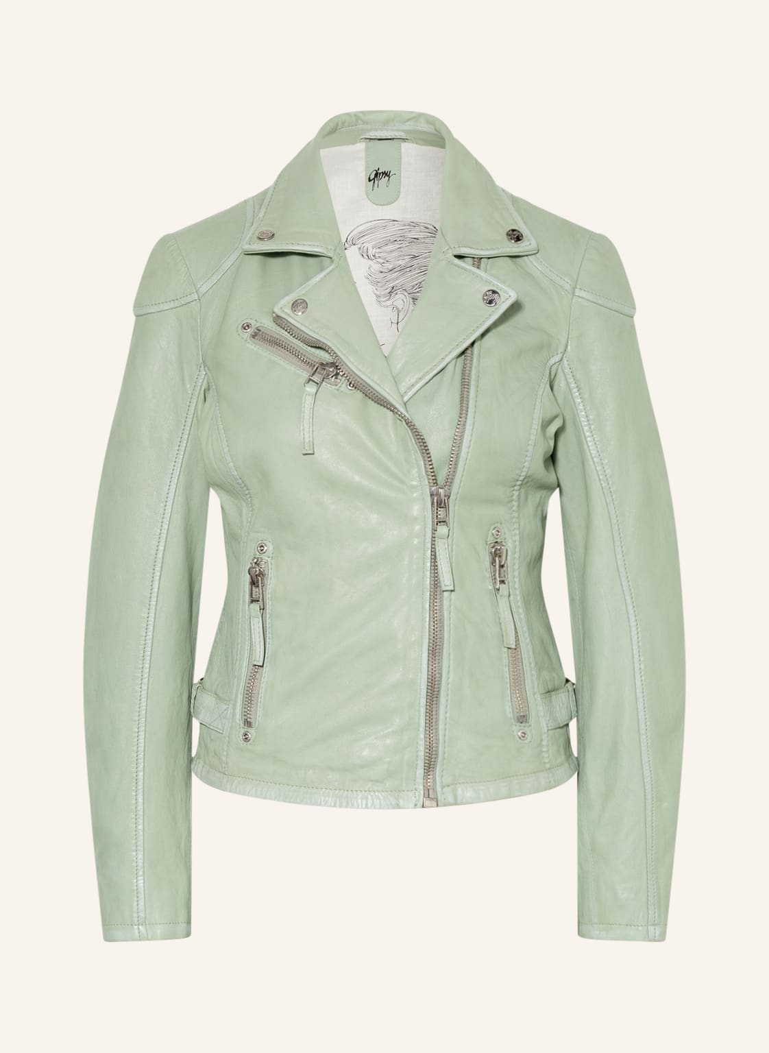 Image of Gipsy Lederjacke gruen