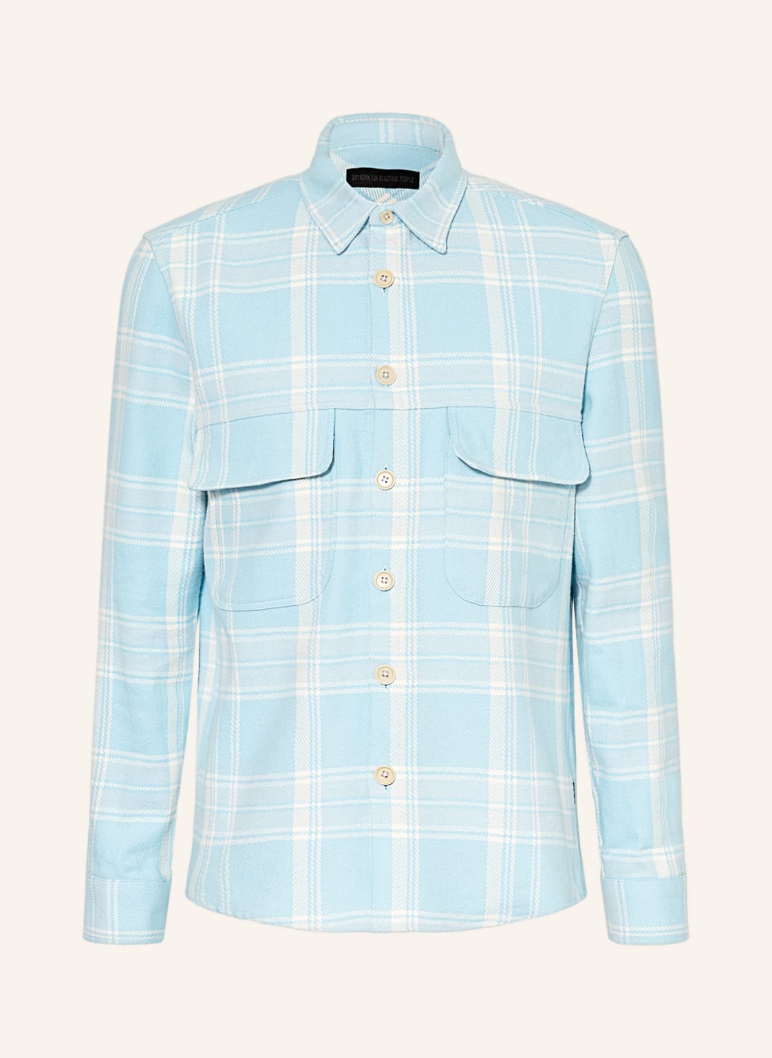 Image of Drykorn Flanell-Overshirt Seled blau