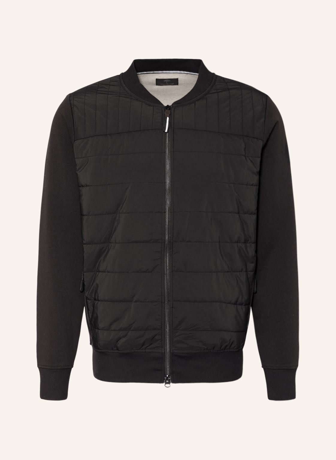 Image of Fynch-Hatton Sweatjacke Im Materialmix schwarz