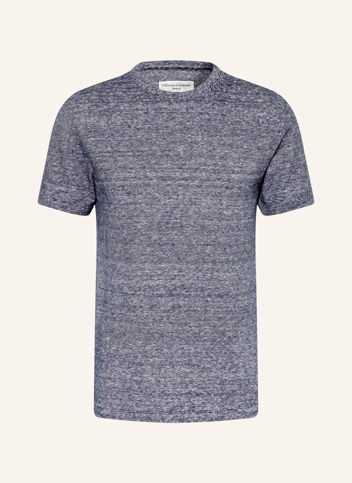 Image of Officine Générale T-Shirt Mit Leinen weiss