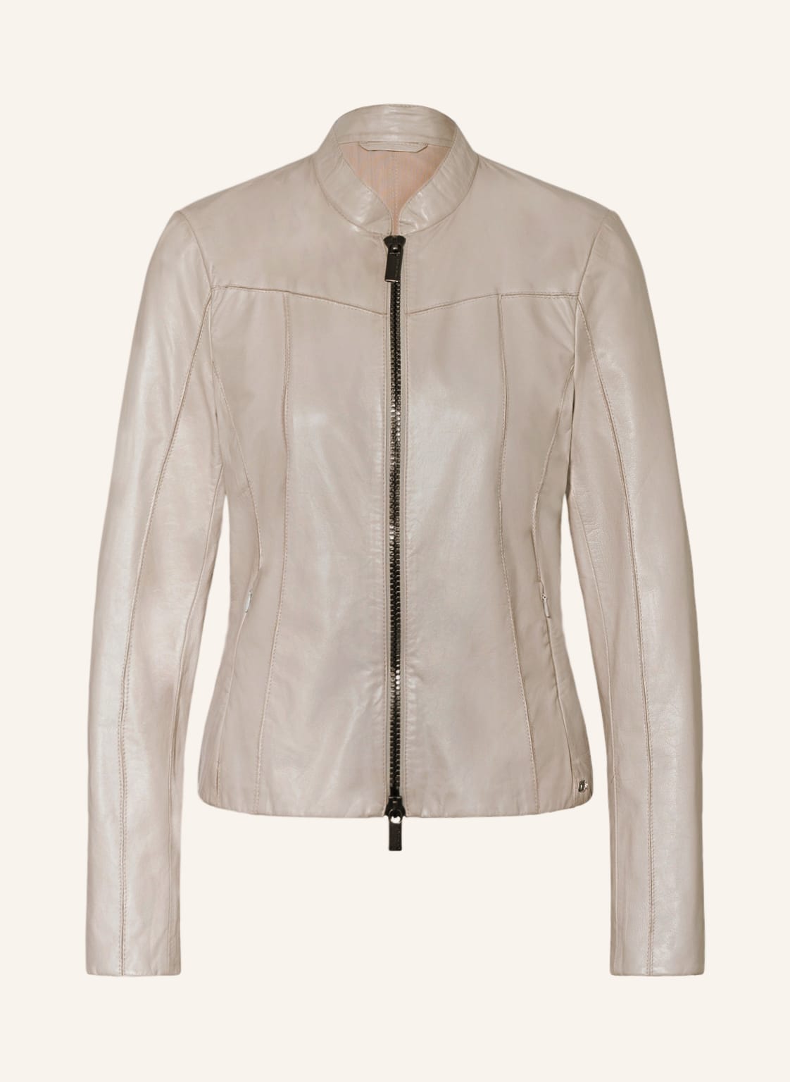 Image of Milestone Lederjacke Msmoraira weiss