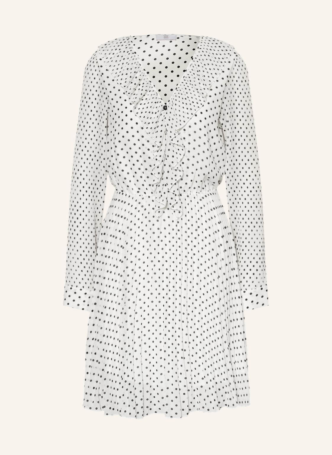 Image of Riani Plisseekleid Mit Rüschen weiss