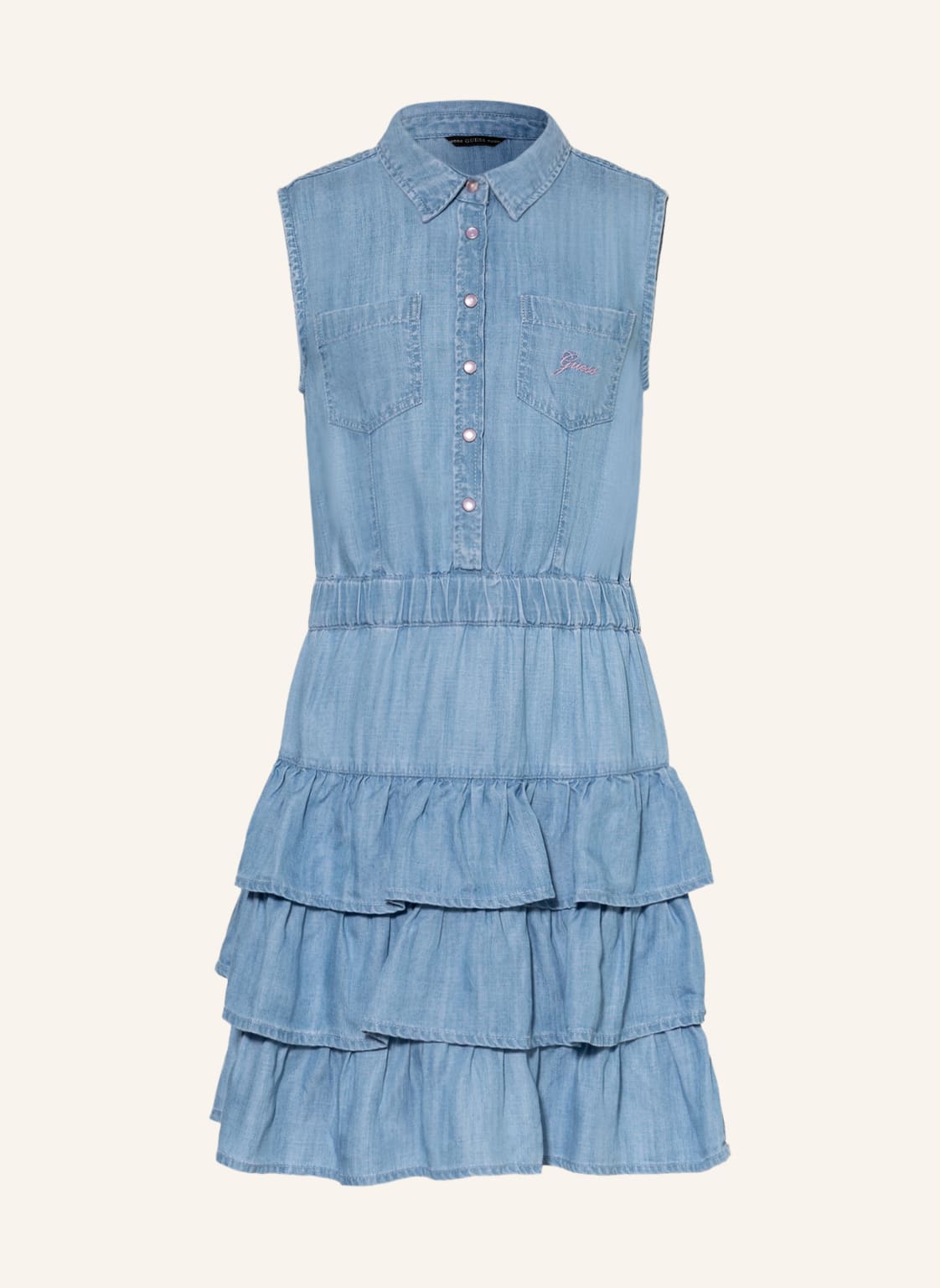 Image of Guess Kleid Mit Rüschen blau