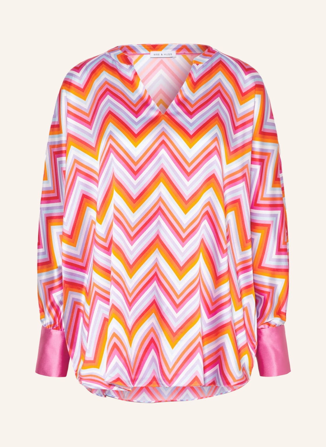 Image of Mrs & Hugs Blusenshirt Aus Seide rosa