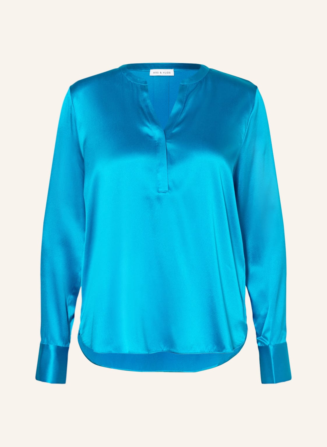 Image of Mrs & Hugs Seidenbluse blau