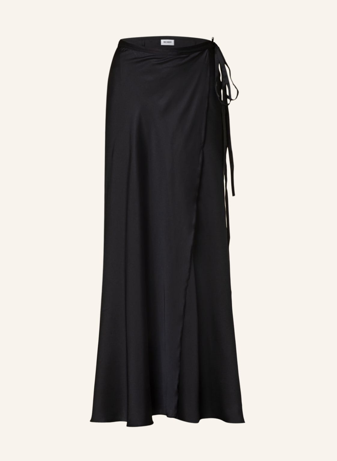 Image of Weekday Wickelrock Jolie Aus Satin schwarz