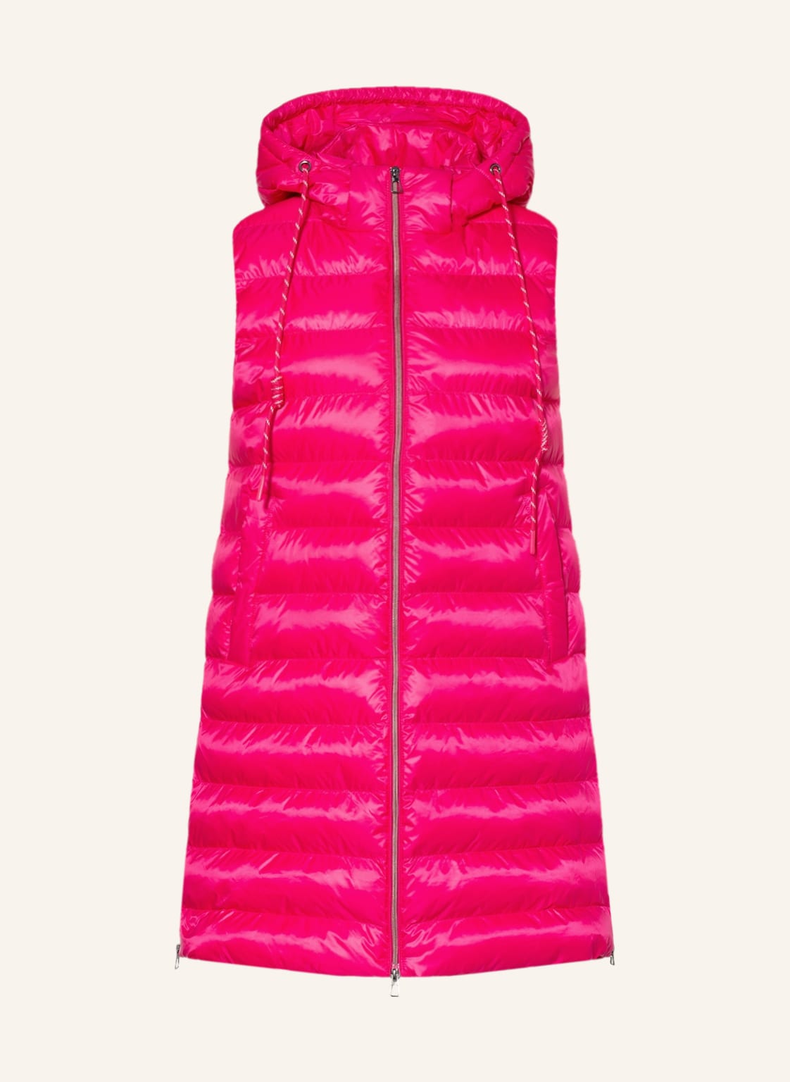 Image of Darling Harbour Steppweste Mit Abnehmbarer Kapuze pink