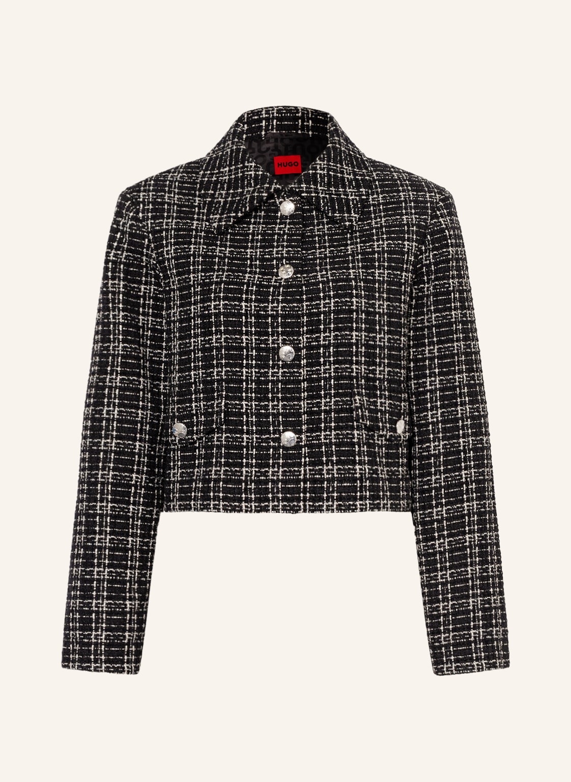 Image of Hugo Tweed-Blazer Amorela Mit Glitzergarn schwarz