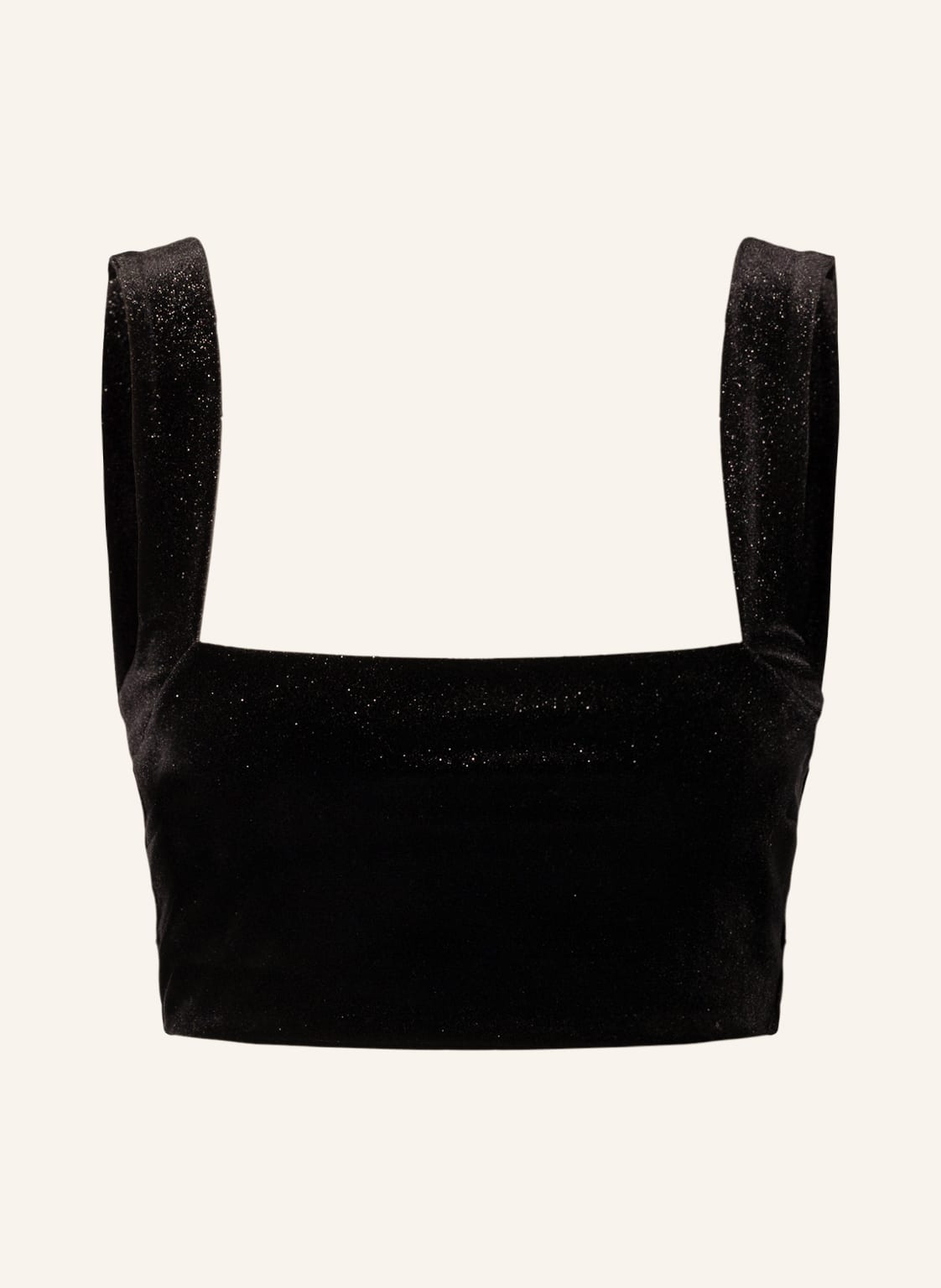 Image of Hugo Cropped-Top Dalette Aus Samt schwarz