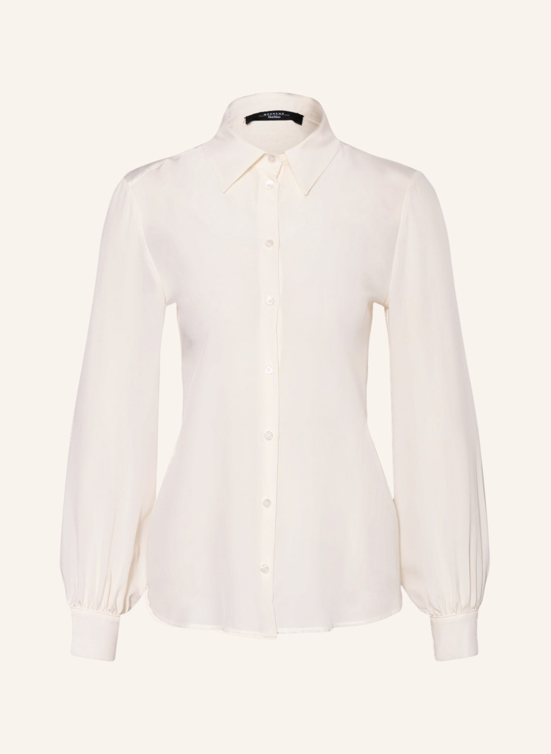 Image of Weekend Maxmara Hemdbluse Geo Aus Seide weiss