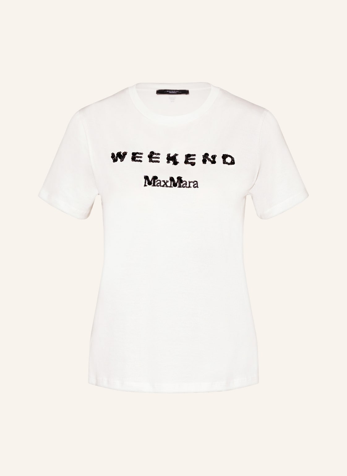 Image of Weekend Maxmara T-Shirt Talento Mit Pailletten weiss