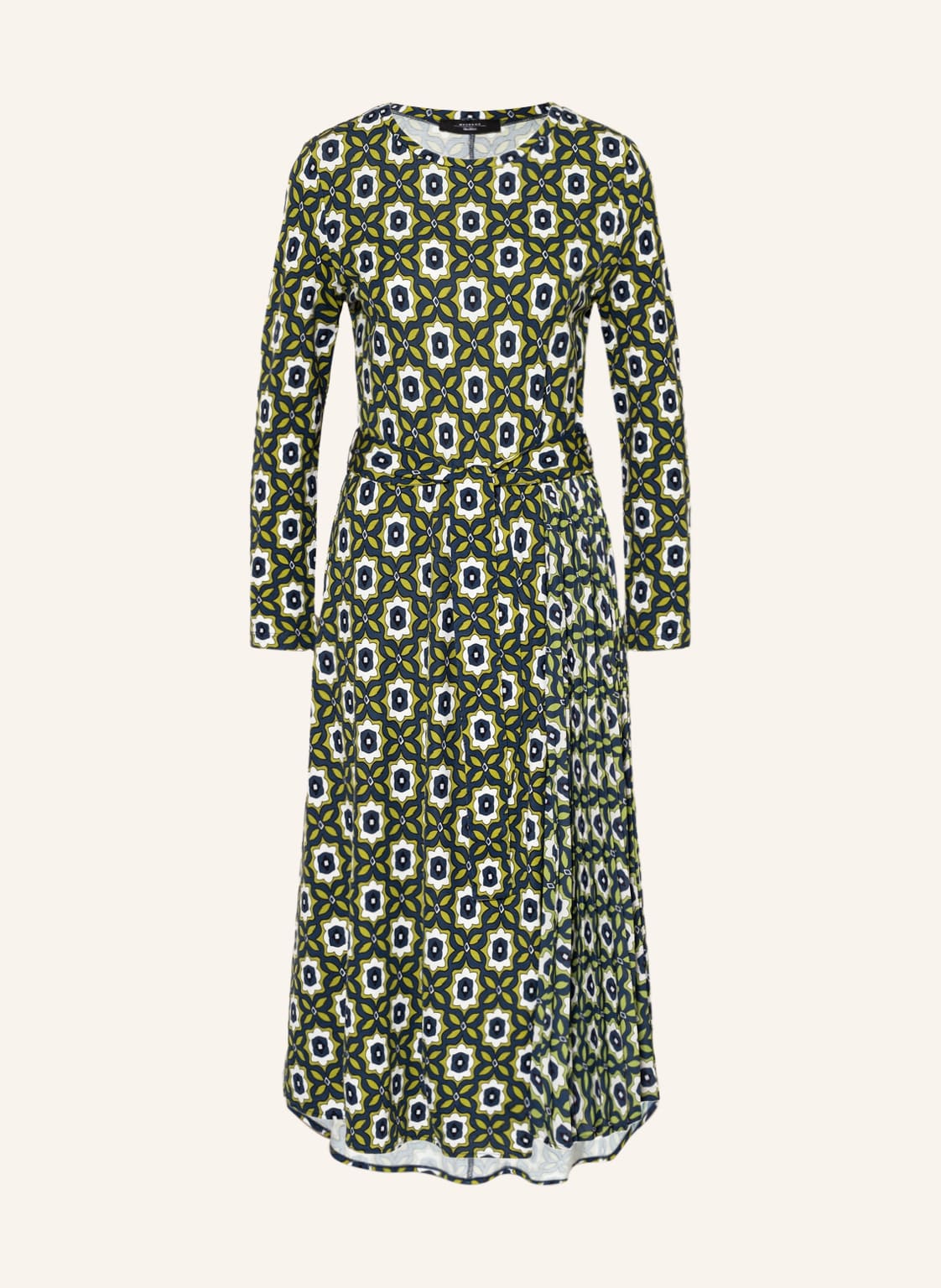 Image of Weekend Maxmara Jerseykleid Pedina Im Materialmix gruen