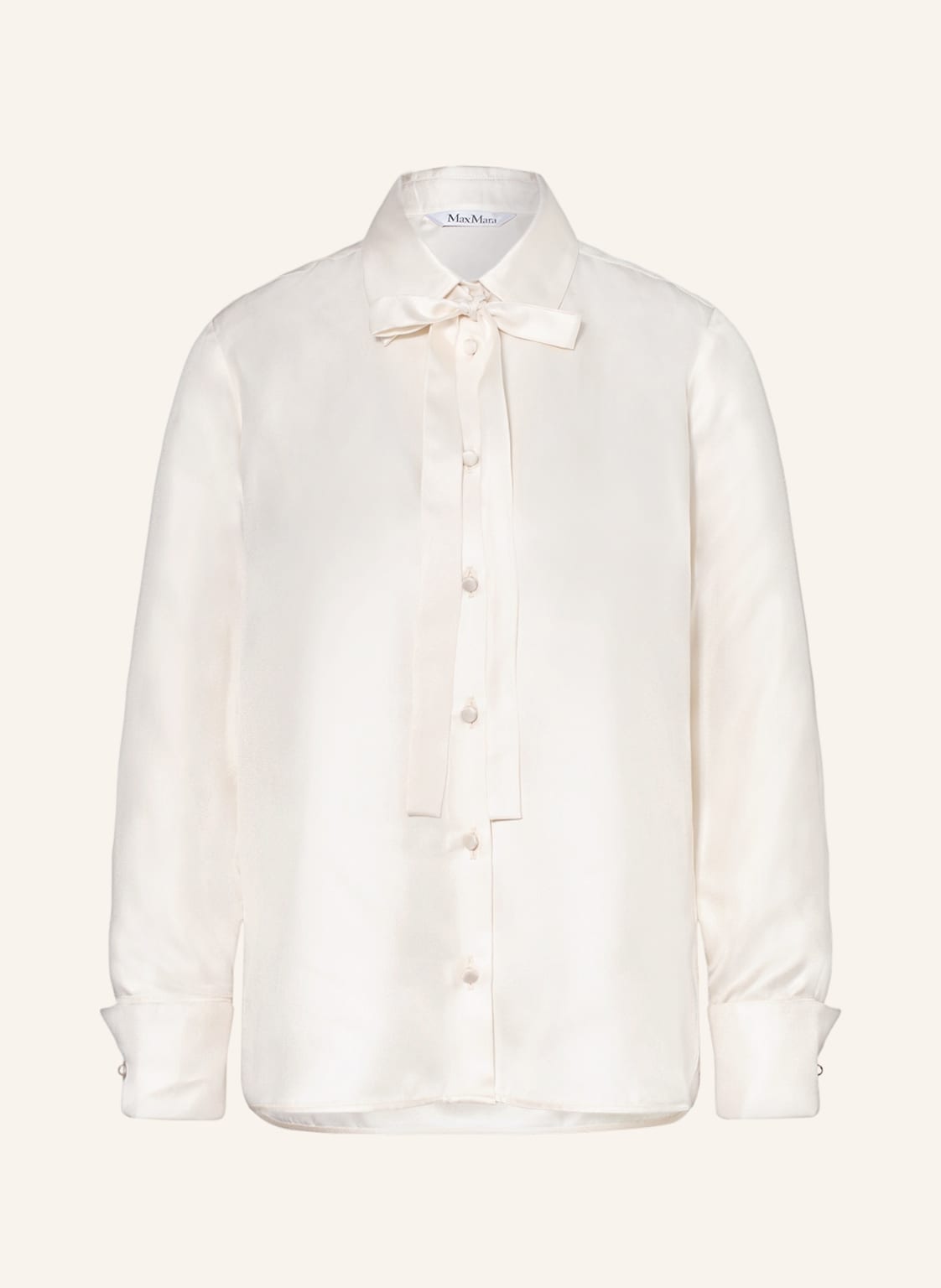 Image of Max Mara Schluppenbluse Toano Aus Seide weiss
