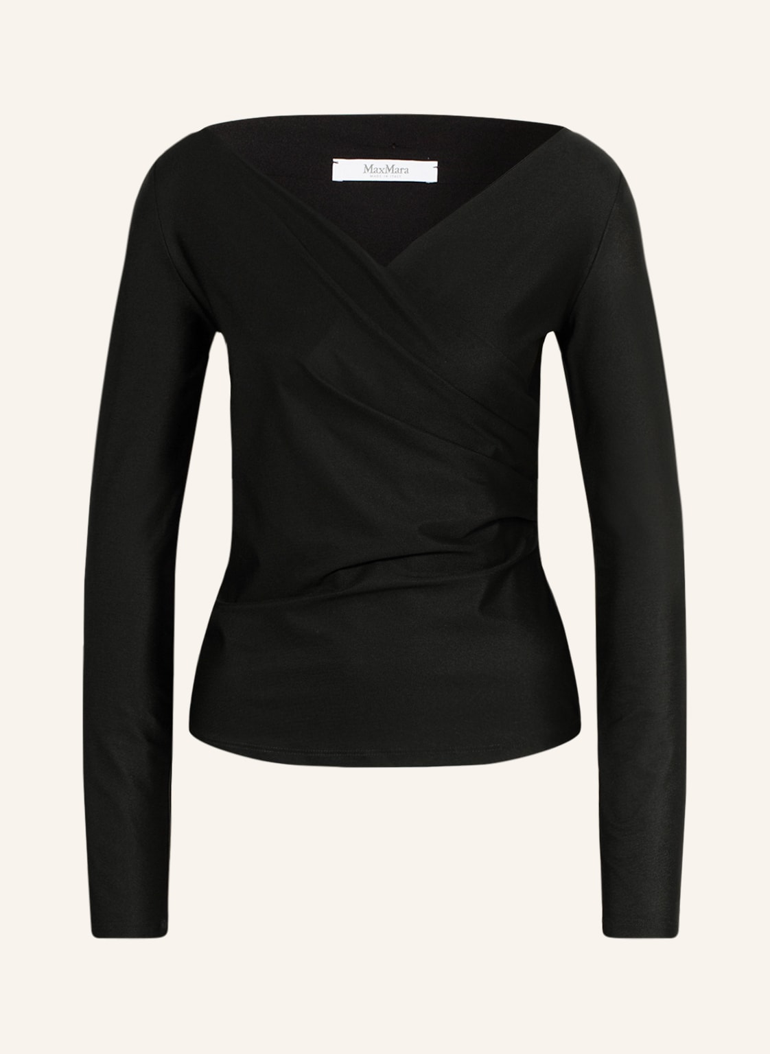 Image of Max Mara Blusenshirt Gardena In Wickeloptik schwarz