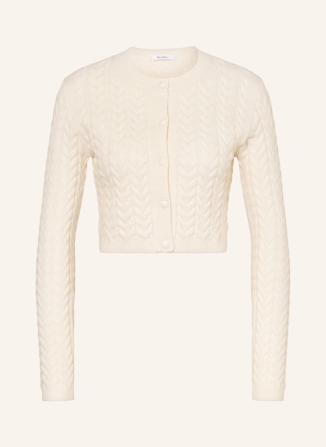 Image of Max Mara Cropped-Strickjacke Siamese weiss