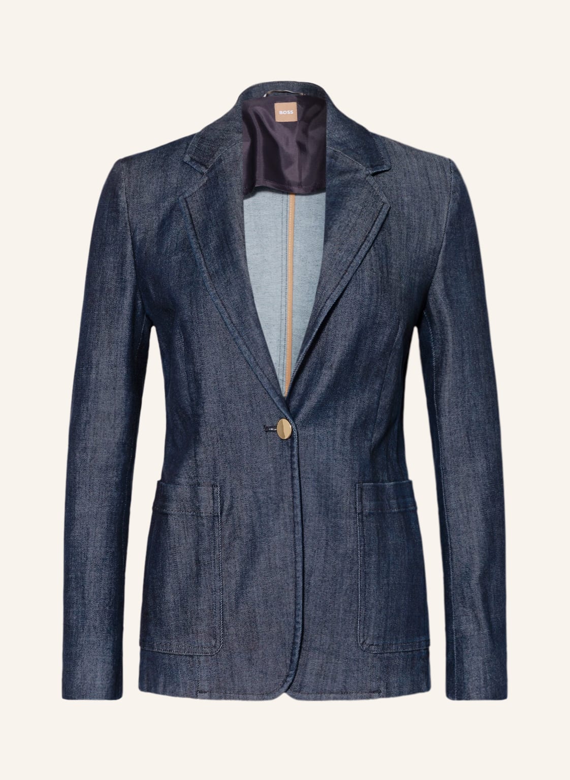 Image of Boss Blazer Jaflera In Jeansoptik blau