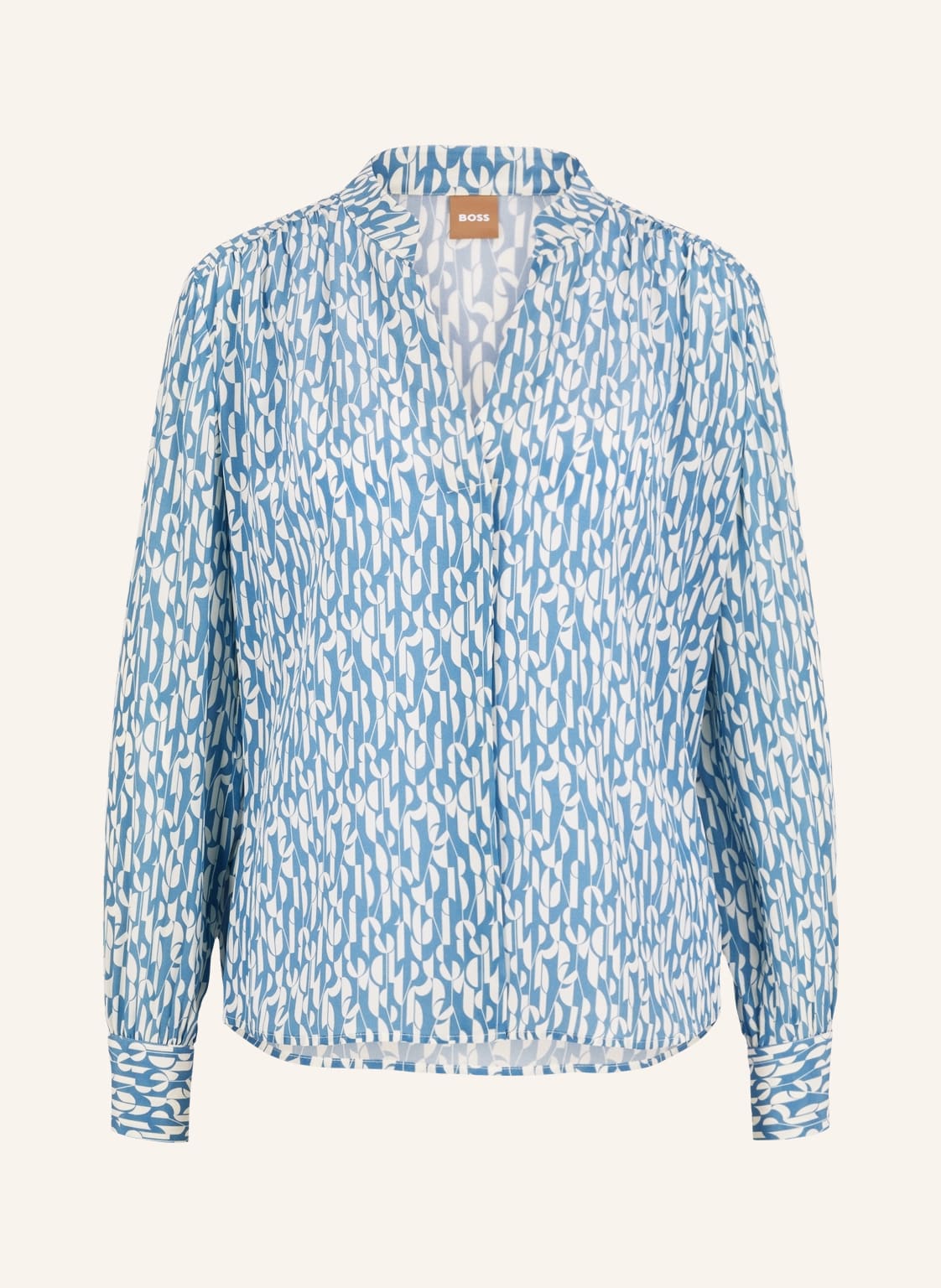 Image of Boss Seidenbluse Banora blau