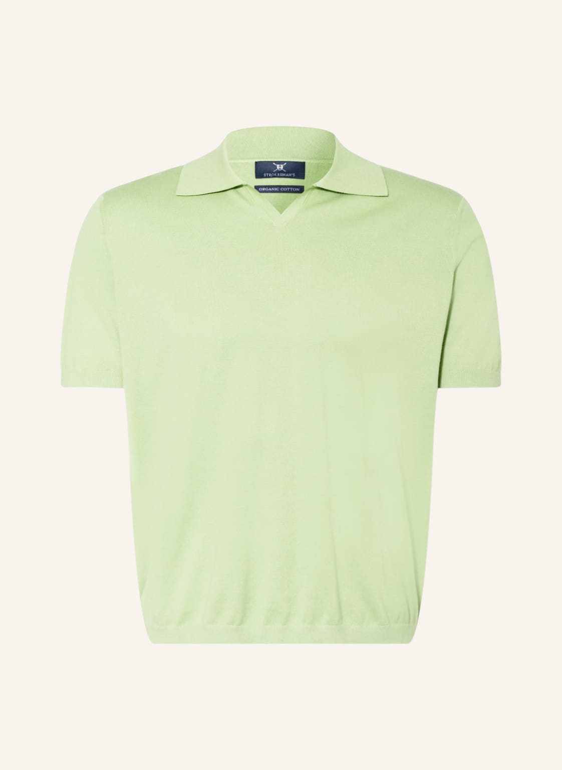 Image of Strokesman's Strick-Poloshirt gruen