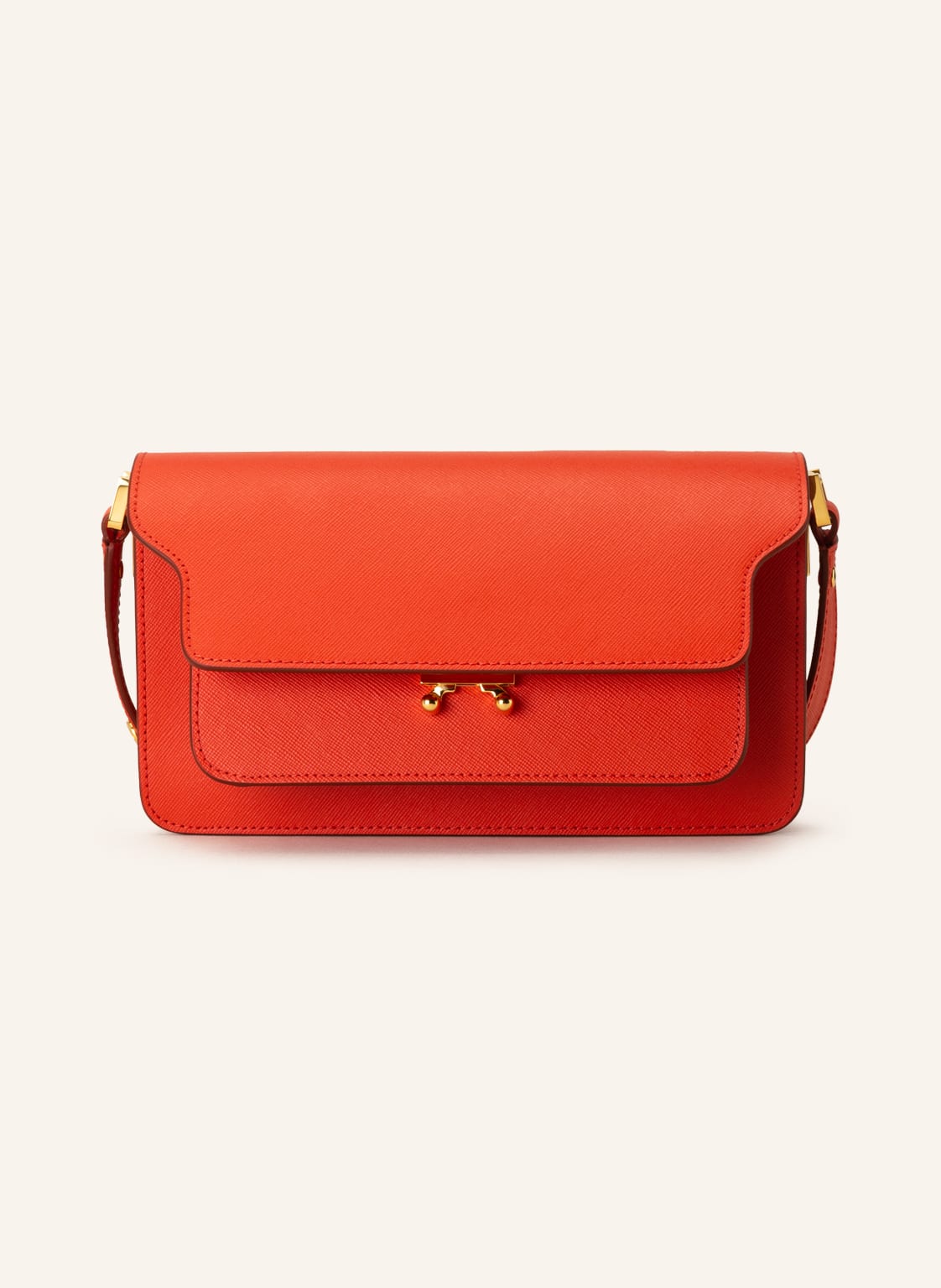 Image of Marni Saffiano-Umhängetasche Trunk orange