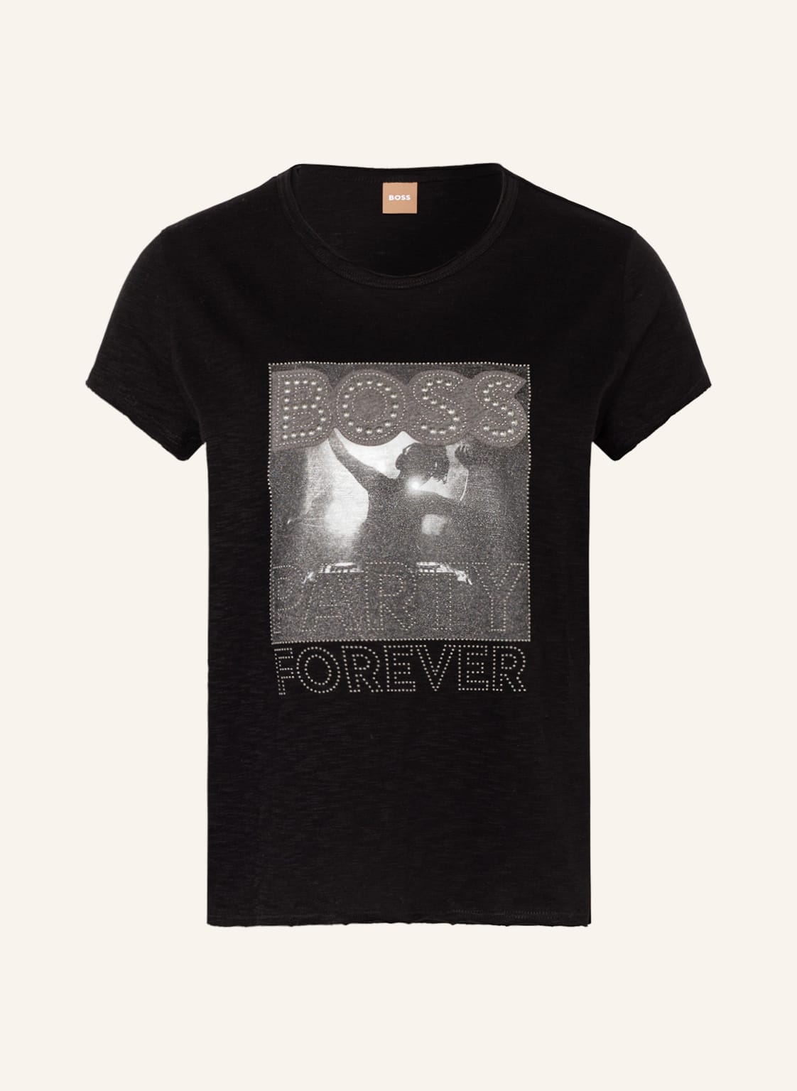 Image of Boss T-Shirt Elenza Mit Nieten schwarz