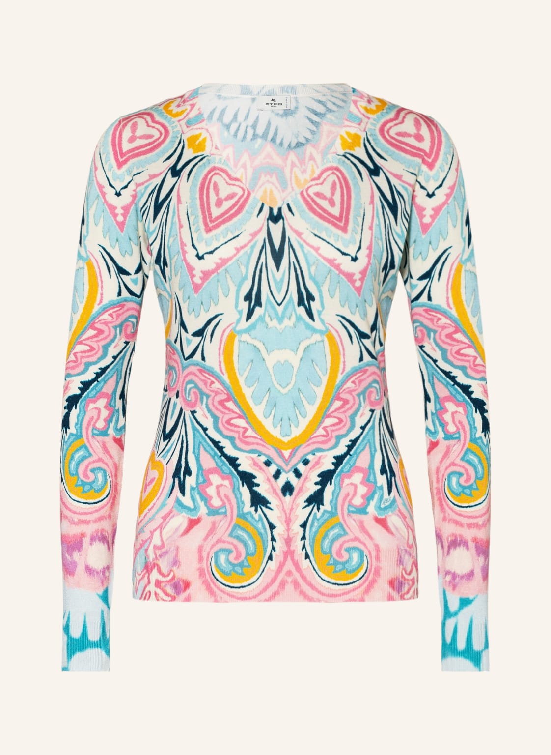 Image of Etro Pullover Mit Seide blau