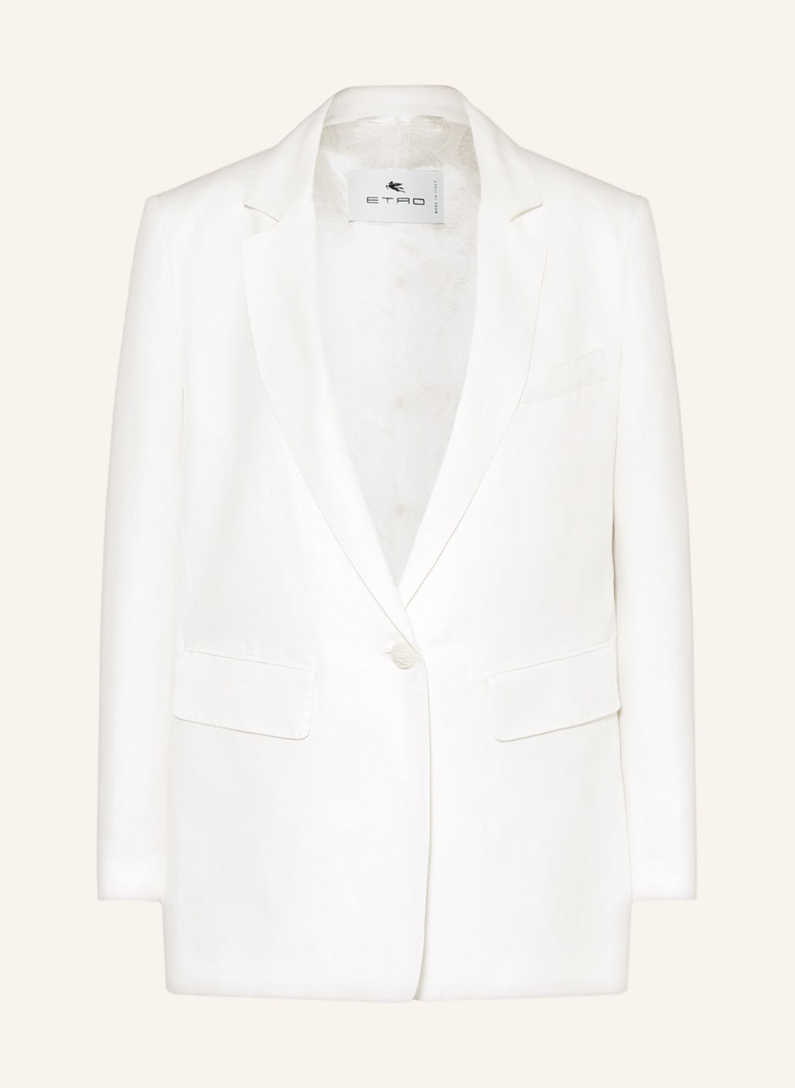 Image of Etro Leinenblazer Mit Seide weiss