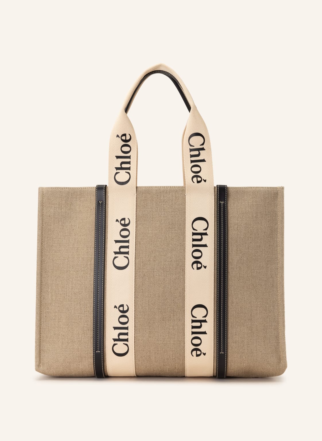 Image of Chloé Shopper Woody Large weiss