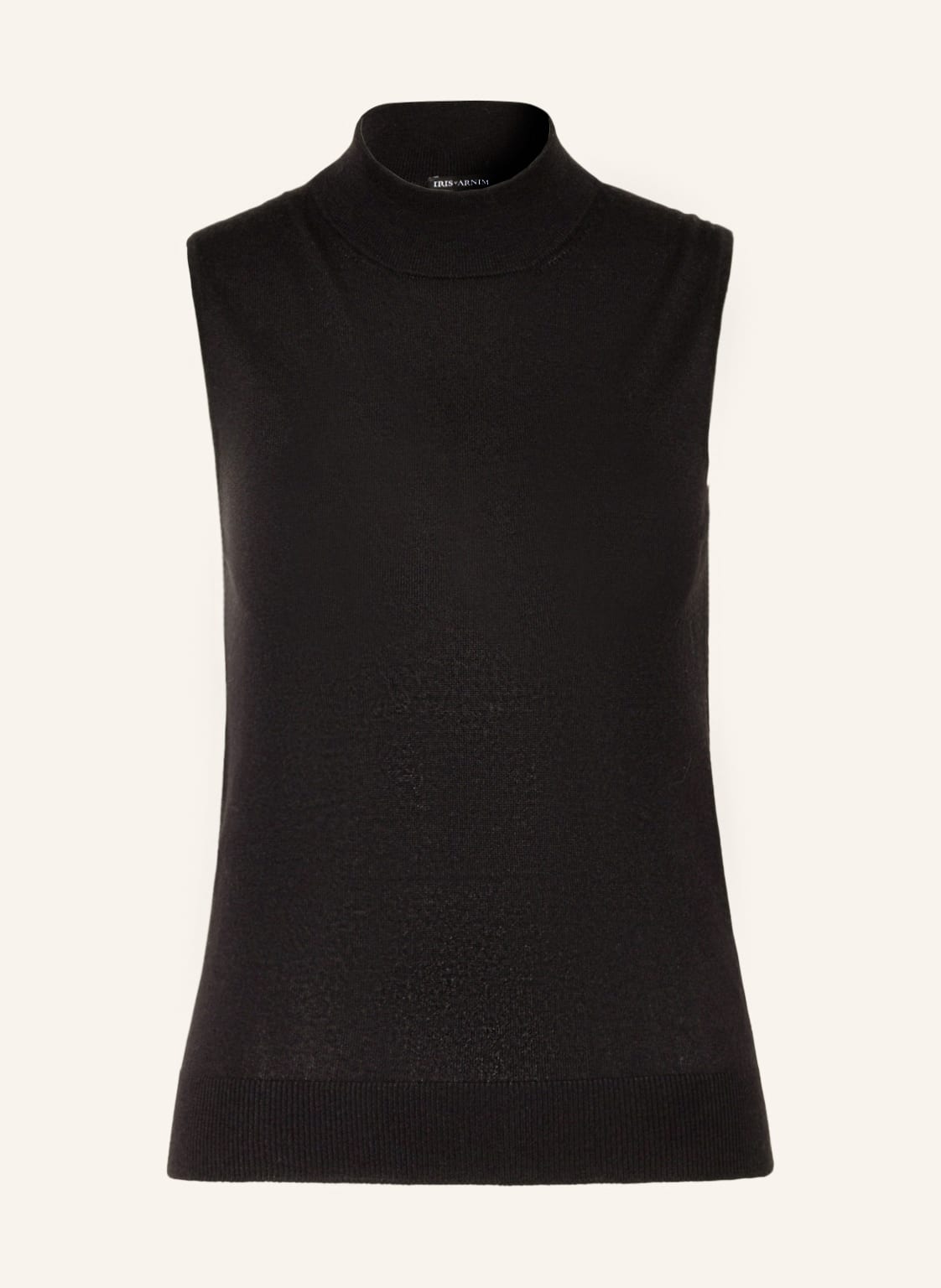 Image of Iris Von Arnim Stricktop Laura Aus Cashmere Mit Seide schwarz