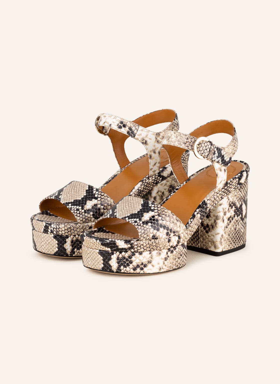 Image of Chloé Plateau-Sandaletten grau