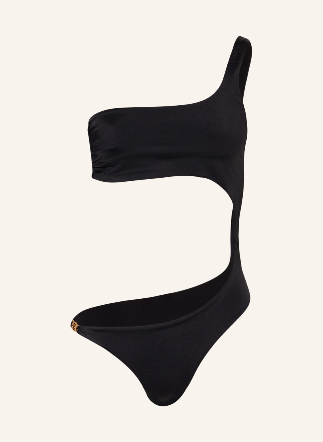 Versace One-Shoulder-Badeanzug Mit Cut-Out schwarz