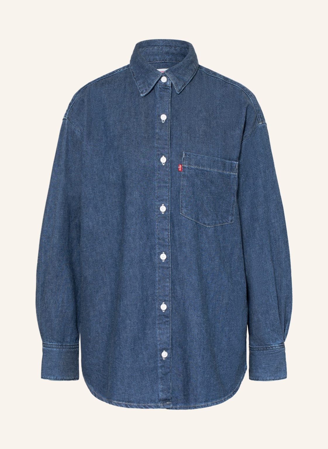 Image of Levi's® Oversized-Hemdbluse The Ex-Boyfriend Shirt In Jeansoptik blau