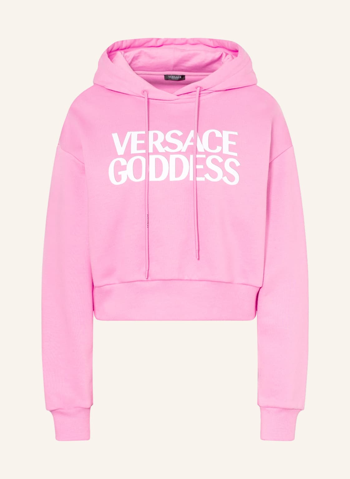 Image of Versace Cropped-Hoodie pink