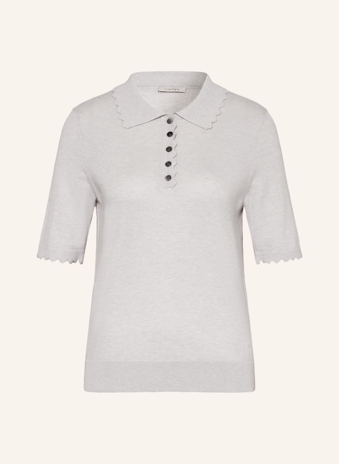 Image of Lilienfels Strick-Poloshirt Mit Cashmere grau