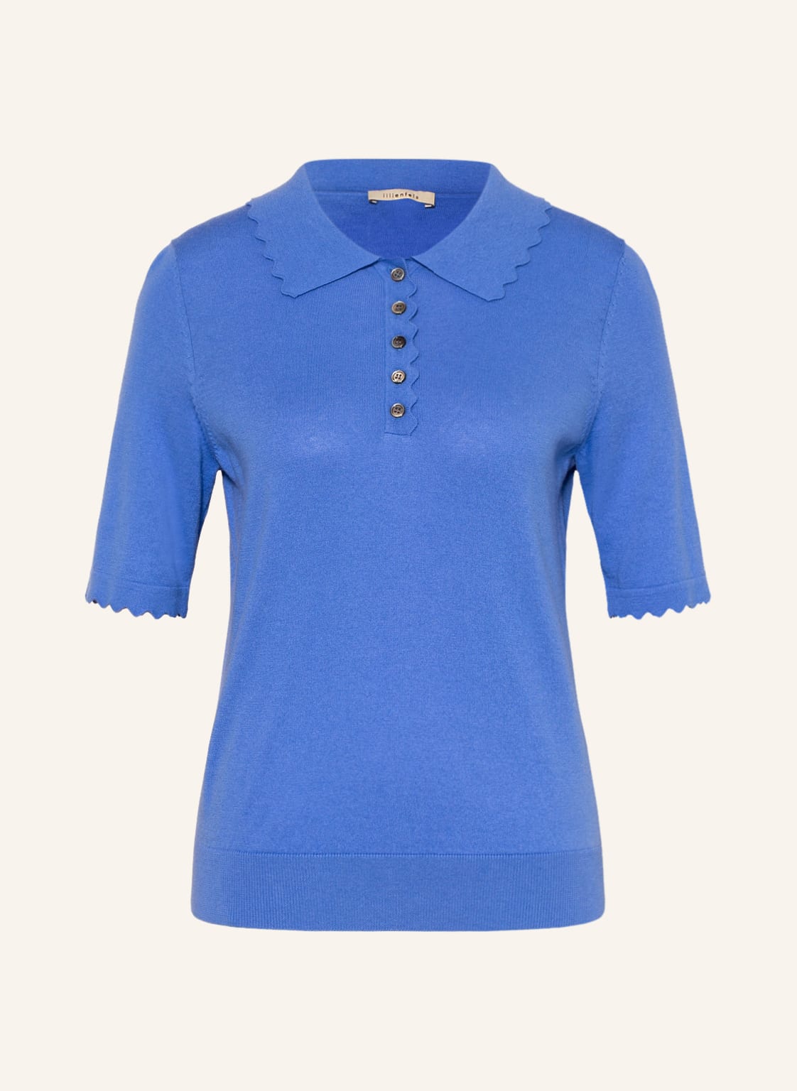 Image of Lilienfels Strick-Poloshirt Mit Cashmere blau