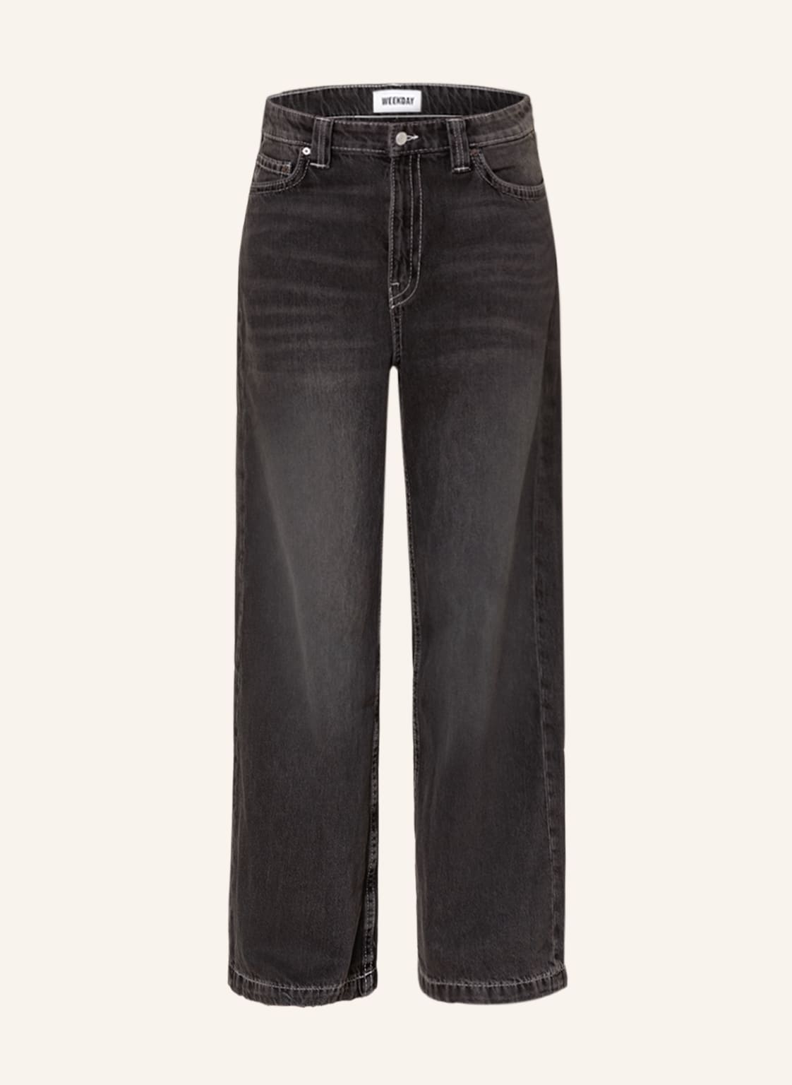 Image of Weekday Flared Jeans Duchess schwarz