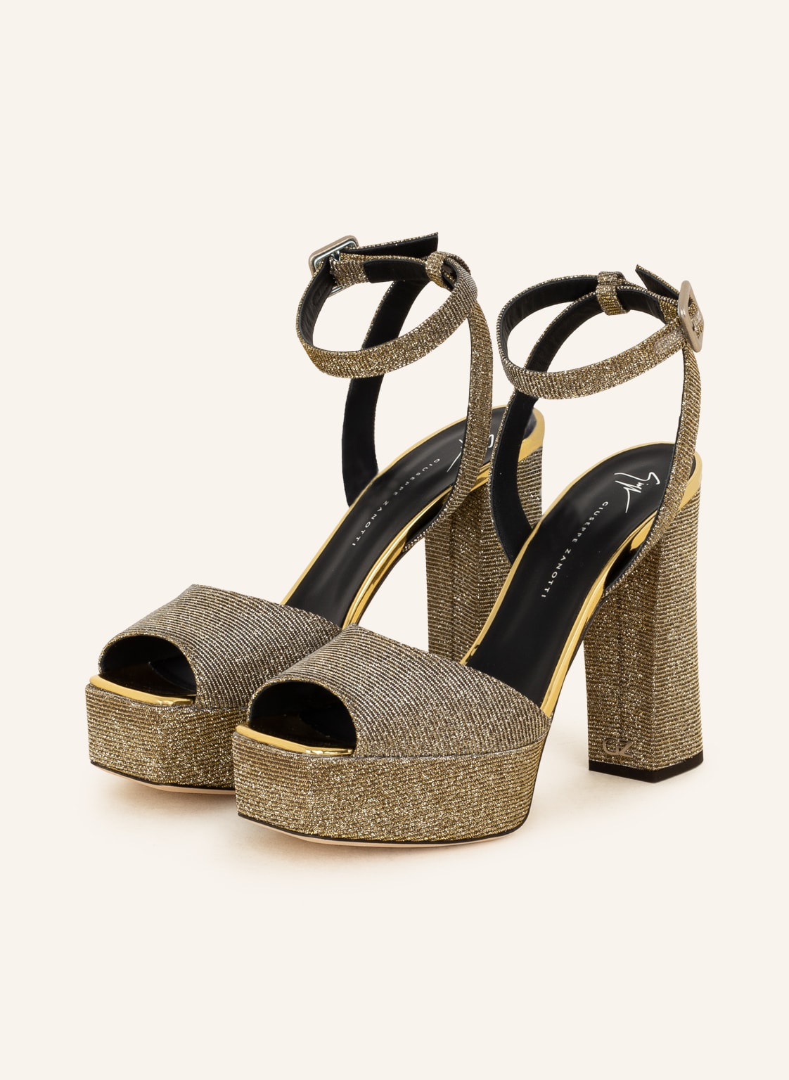 Image of Giuseppe Zanotti Design Plateau-Sandaletten gold