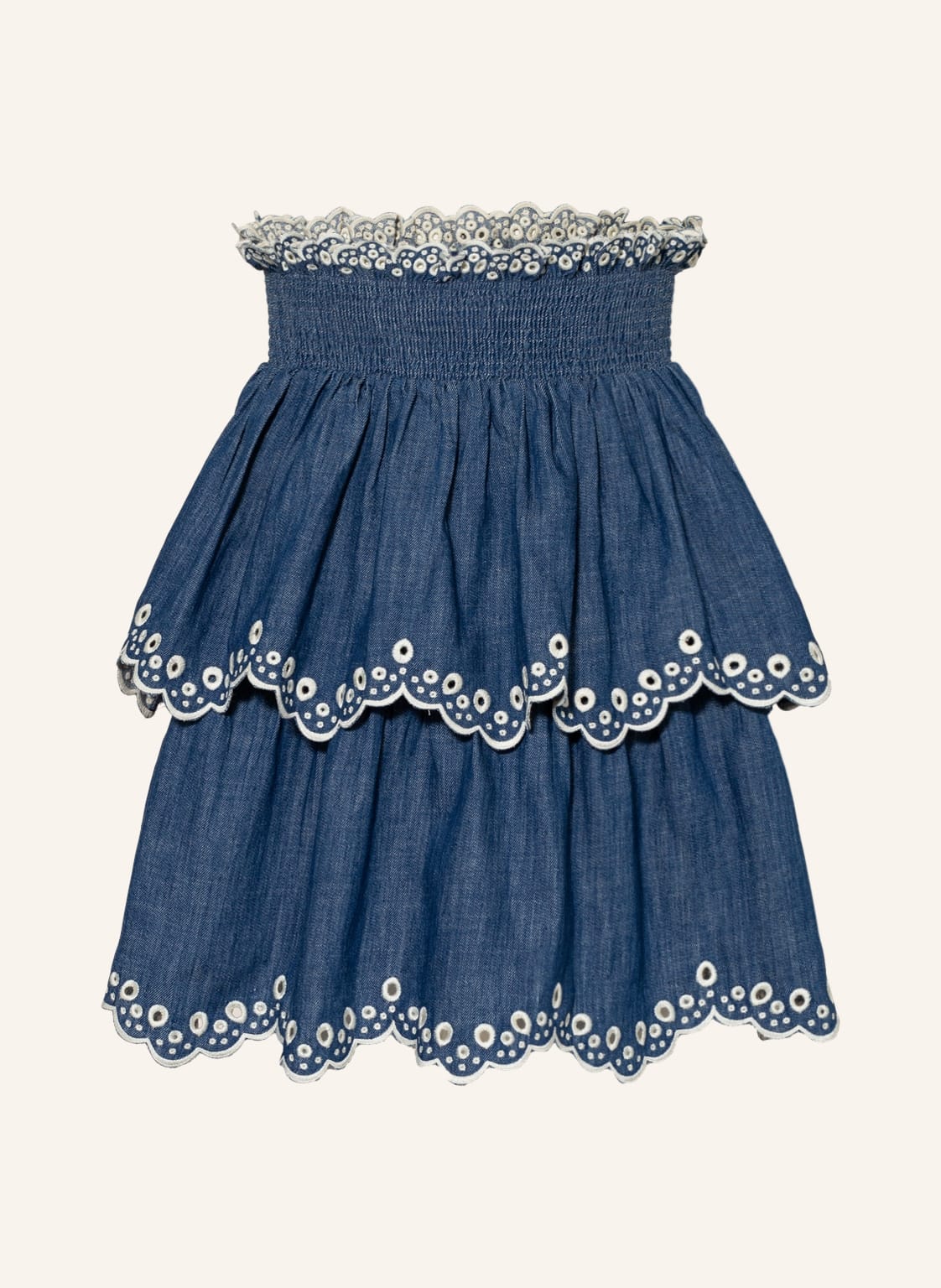 Image of Zimmermann Jeansrock Tiggy Mit Lochstickerei blau