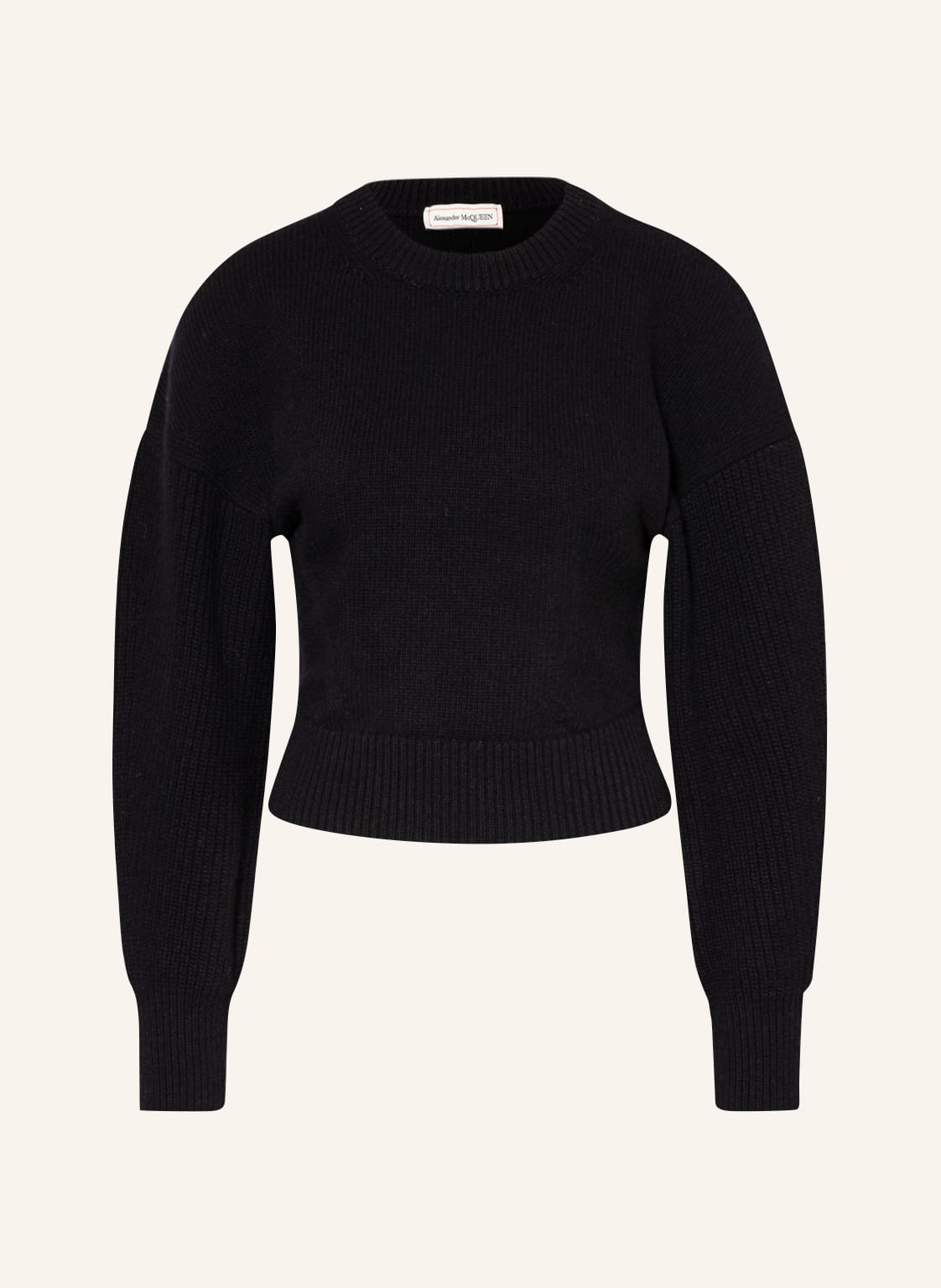 Image of Alexander Mcqueen Cropped-Pullover schwarz