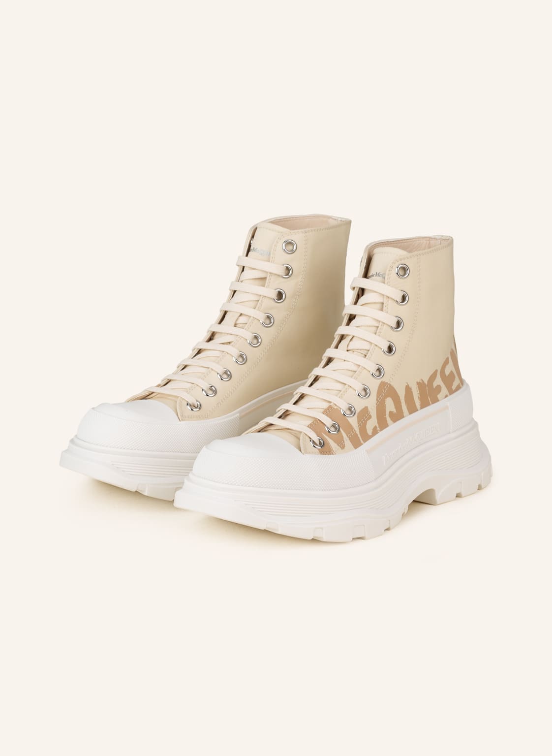 Image of Alexander Mcqueen Hightop-Sneaker Tread Slick weiss