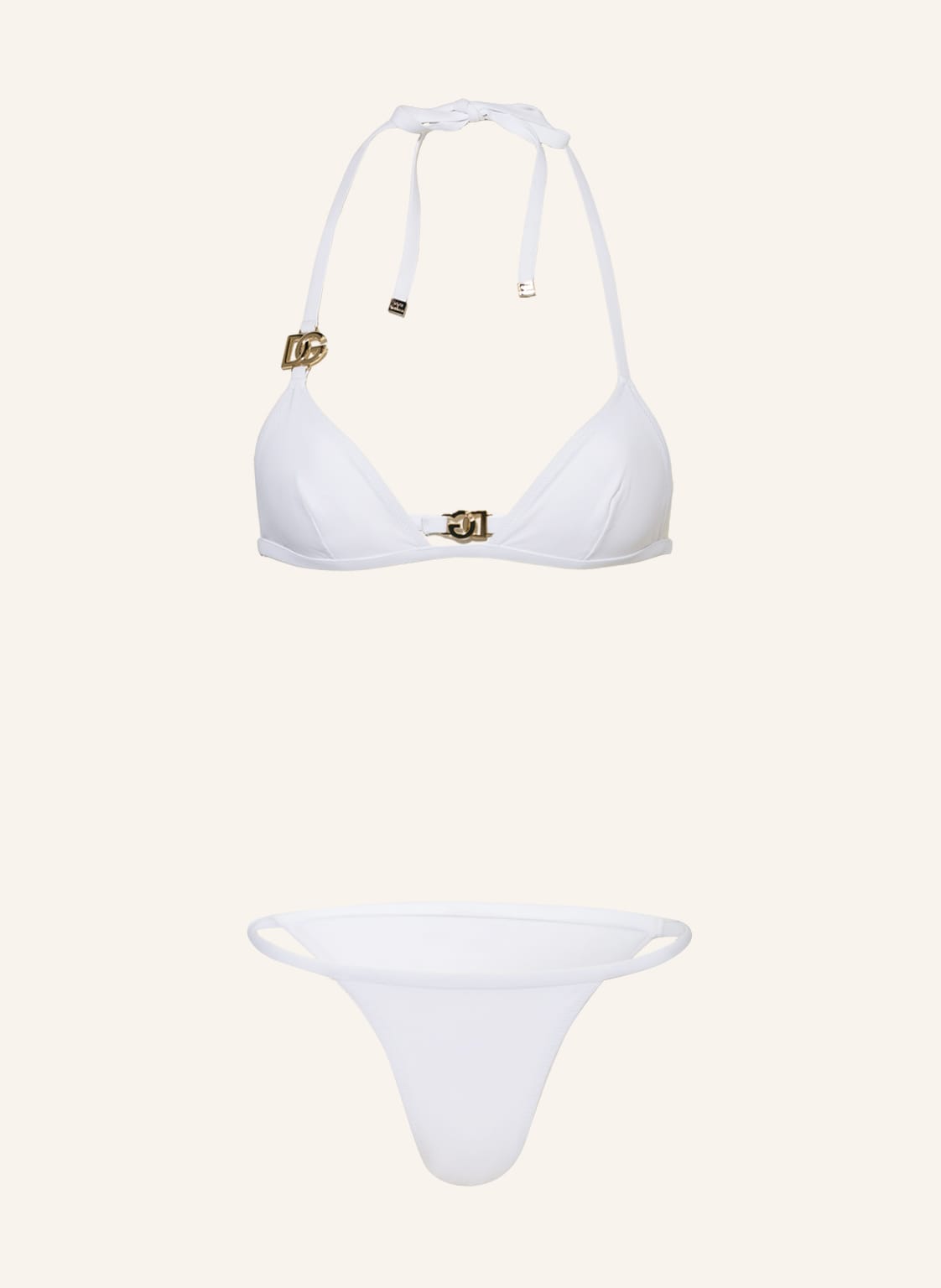 Image of Dolce & Gabbana Triangel-Bikini weiss