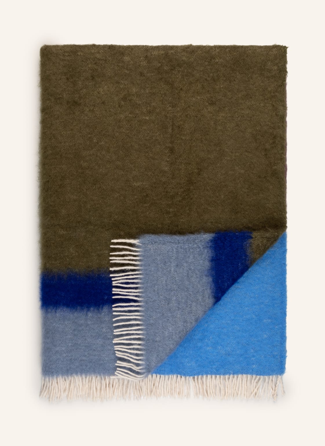Image of Loewe Plaid Mit Mohair blau