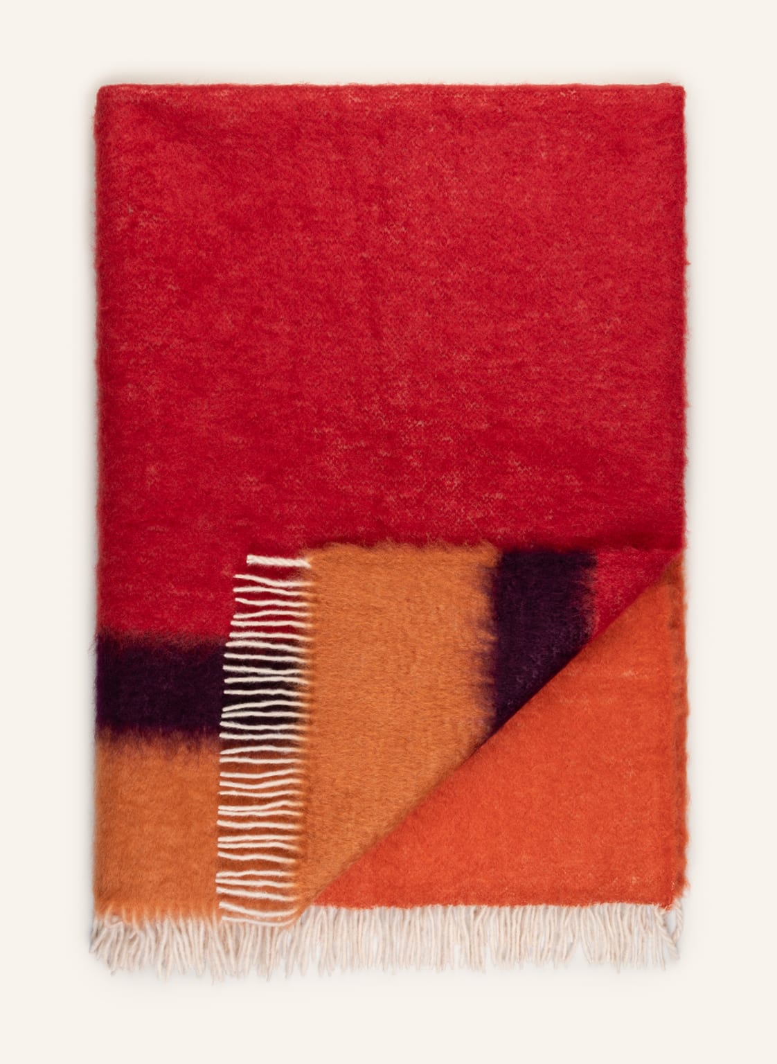 Image of Loewe Plaid Mit Mohair rot