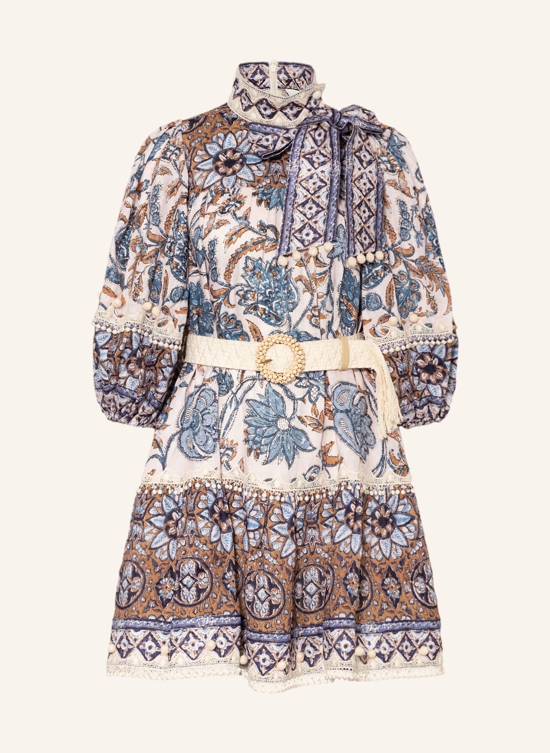 Image of Zimmermann Leinenkleid Vitali Mit 3/4-Arm blau